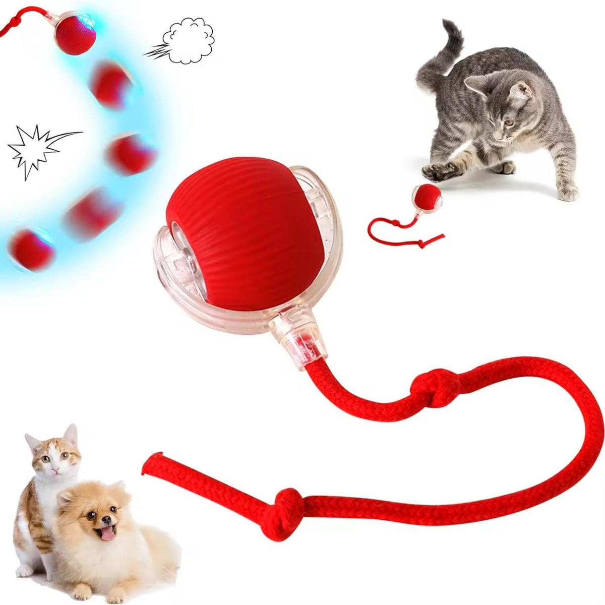 NuvoraPets® – RollyTail™ - Het slimme speeltje dat je huisdier actief en blij houdt