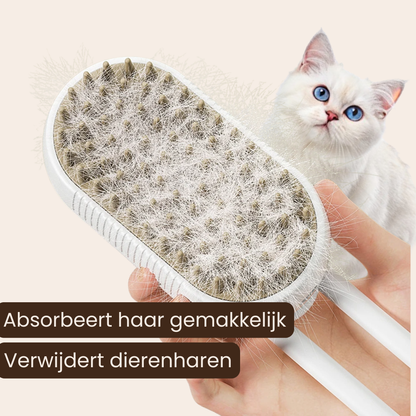 NuvoraPets® 3-in-1 electric steam brush for dogs and cats
