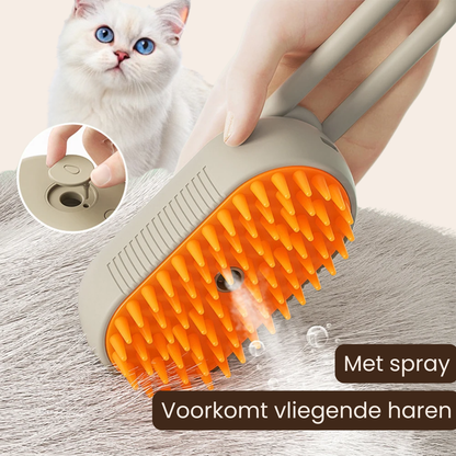 NuvoraPets® 3-in-1 electric steam brush for dogs and cats